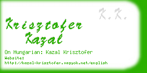 krisztofer kazal business card